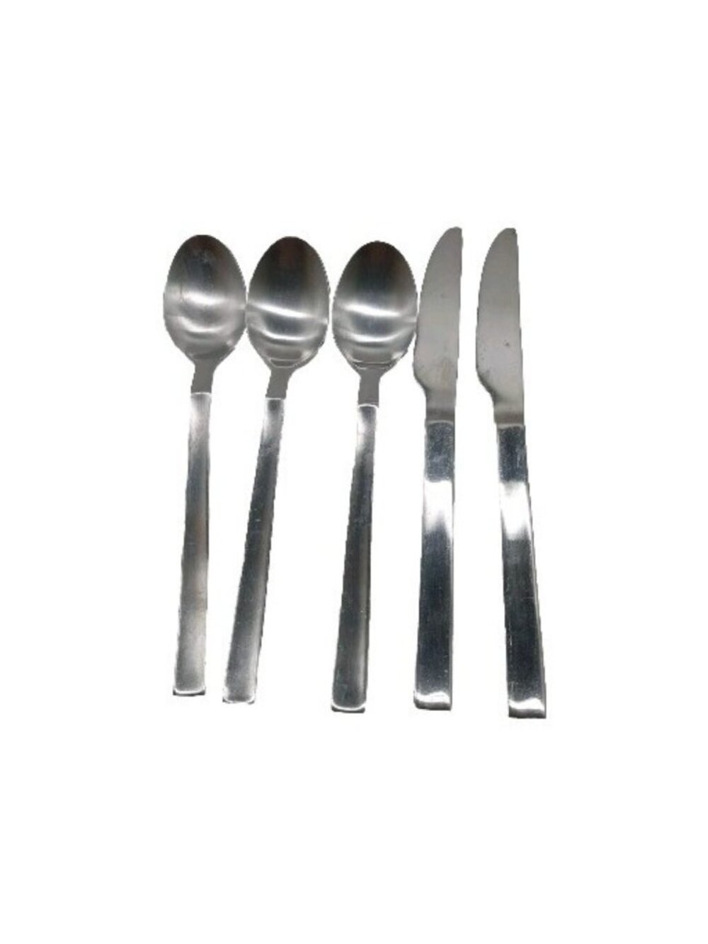 Cambridge Stainless Steel Flatware 3 Spoons 7 1/8" & 2 Knives